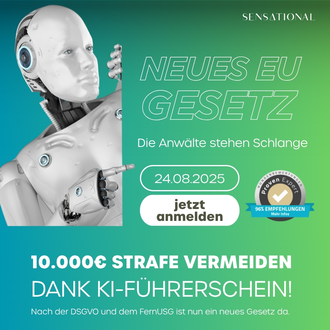 KI-Führerschein 2025,KI-Schulung für Unternehmen,rechtssichere KI-Nutzung,Webinar, Künstliche Intelligenz,gesetzliche KI-Pflicht 2025,KI-Zertifikat Unternehmen, Mitarbeiter KI schulen,KI-Weiterbildung für Firmen,KI-Nutzung rechtlich sicher,KI-Compliance 2025